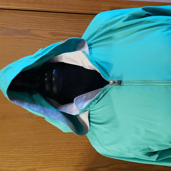 Rei lightweight green hooded full zip pocket jacket - Picture 2 of 8